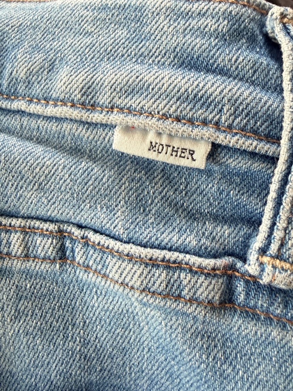 MOTHER The Kick It High Waist Straight Leg Jeans in Tarot Time Blue Size 26 - Picture 8 of 16